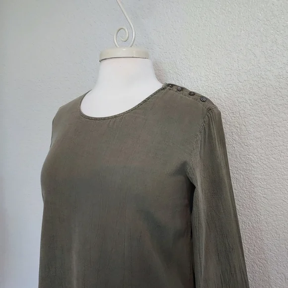 James Perse Olive Green Casual Top Size 1 - Picture 5 of 14